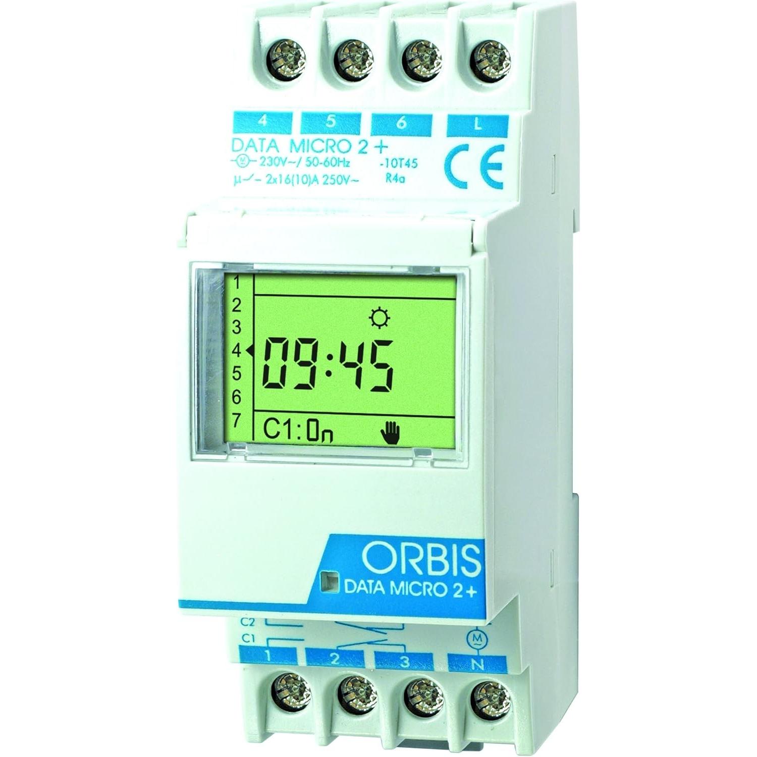 Orbis Bianco Timer, Timer Su Guida Din Data Micro 2 + 230 V