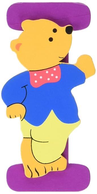 Bieco Letter bear I 8cm wood