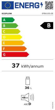 Energy Label EcoFlow Glacier with battery (38 l)