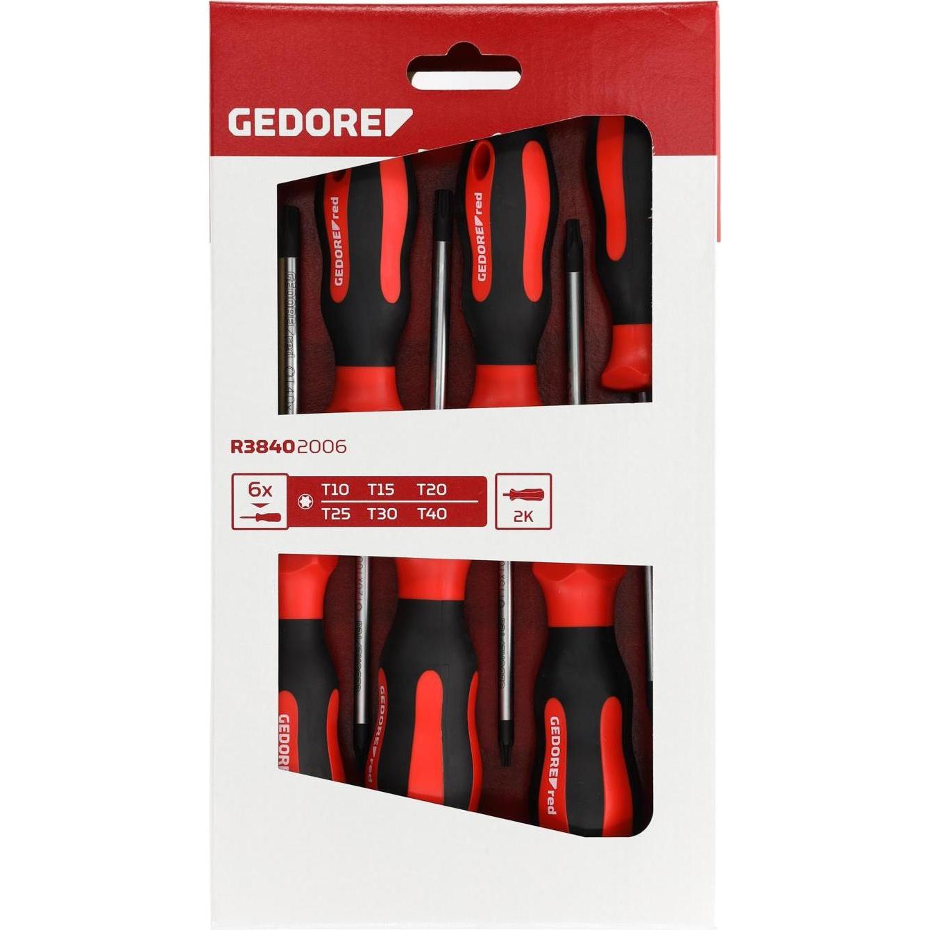 Thumbnail - Gedore Red, Schraubenzieher, red R38402006 2K-Schraubendrehersatz T10-40 6-teilig (Torx (TX))