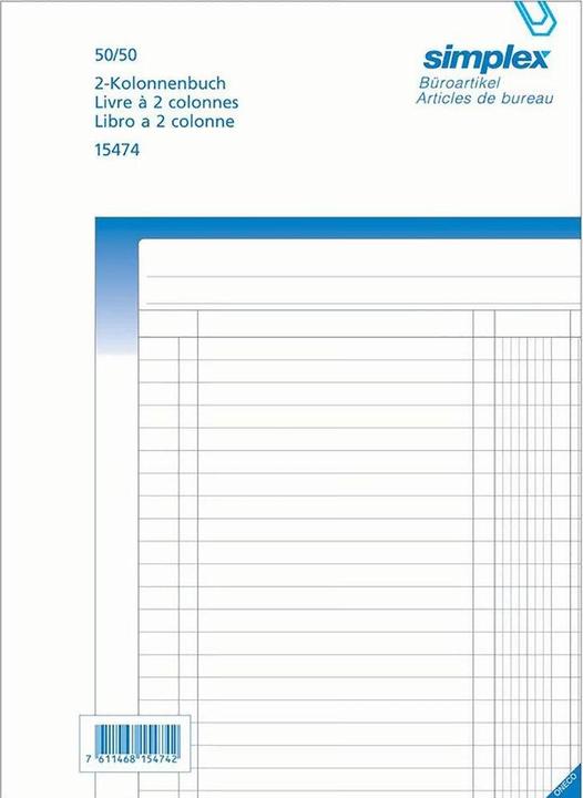 Produktbild Simplex Durchschreibebuch Kolonnen Oneco (100x)