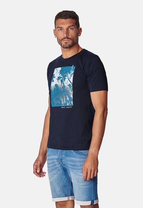 Actual product image Casa Moda T-Shirt Kurzarmshirt mit Print und Stickerei (M)