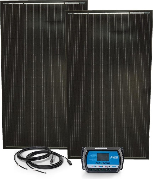 Actual product image Autosolar Solaranlage 320W mit Montagematerial für Gartenhaus (320 W)