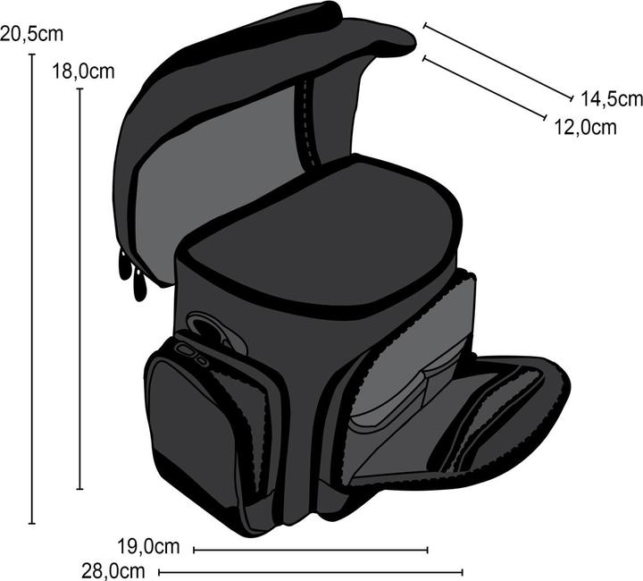 Actual product image mantona Premium photo bag sand/black (Camera shoulder bag, Kamera Bereitschaftstasche, 11.62 l)
