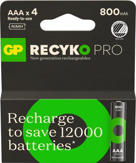 Actual product image GP Batteries ReCyko Pro (4 pcs., AAA, 800 mAh)