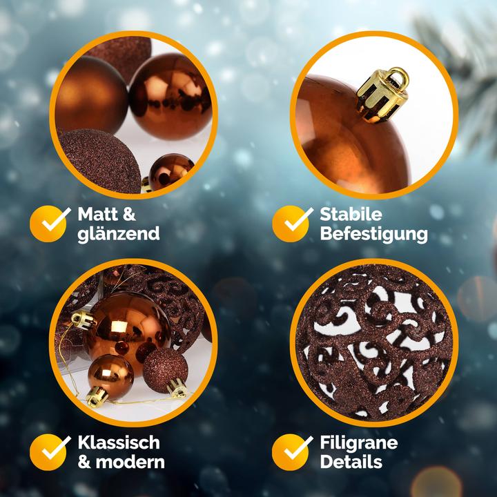 Image du produit Deuba Boules de sapin de Noël (100 -pièce)