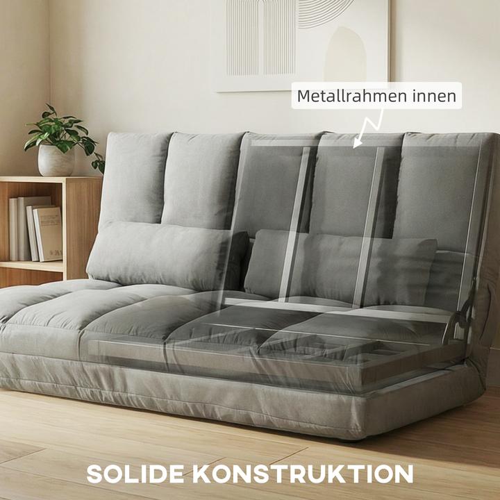 Actual product image Homcom Bodenstuhl Polyester, Metall Hellgrau