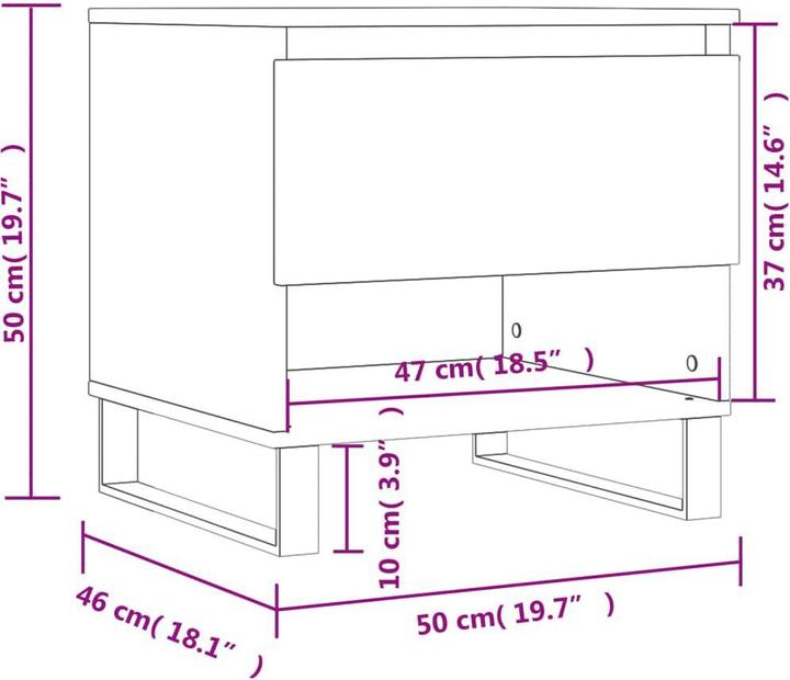 Image du produit vidaXL Couchtisch (50 x 46 x 50 cm)
