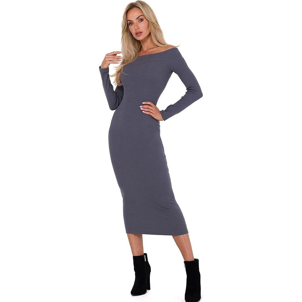 Made of Emotion, Damen, Kleider, Alltagskleid Moe, Grau, (M)