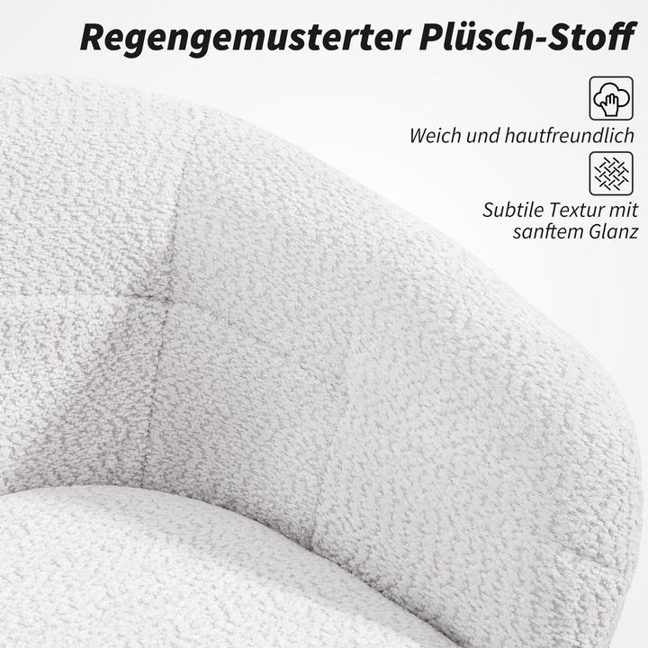 Actual product image Homcom Bürostuhl Polyester, Stahl Cremeweiss (46 - 56 cm)