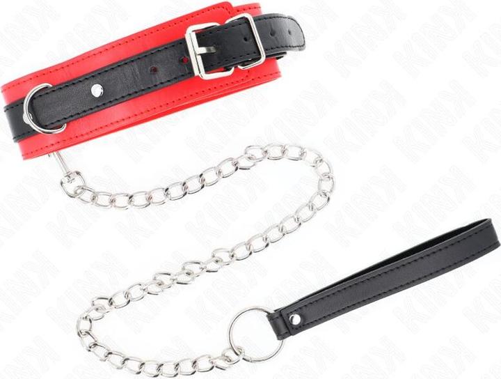 Actual product image Kink Basic Model Collar With Leash 65 cm Model 3 Red 53 X 5 cm