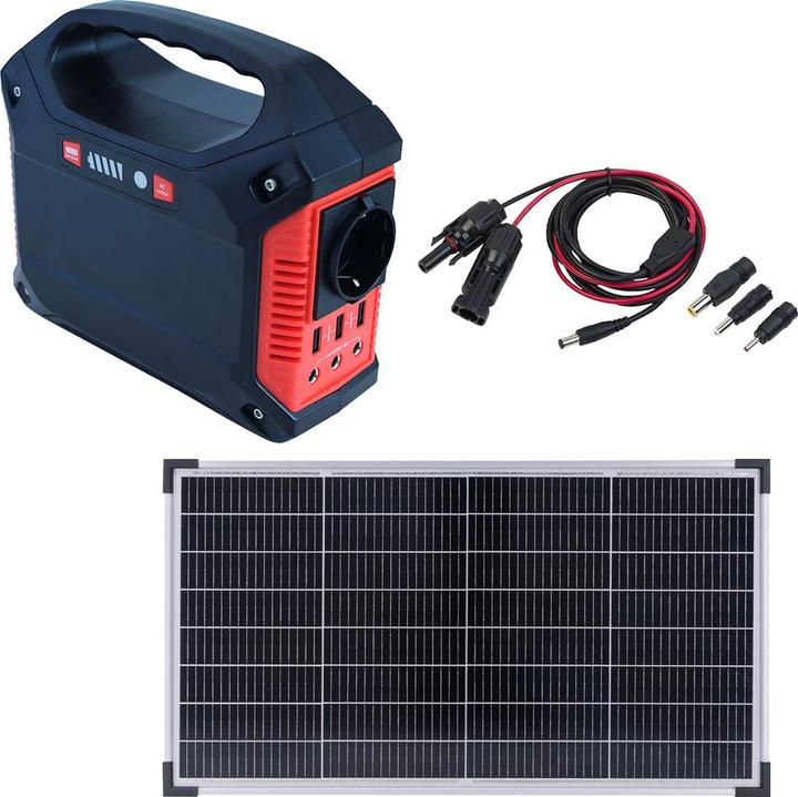 Actual product image Casativo Tragbare Powerstation & Solar-Generator mit 155 Wh, inkl. mobiles 60 Watt Solarpanel (155 Wh, 1.60 kg)