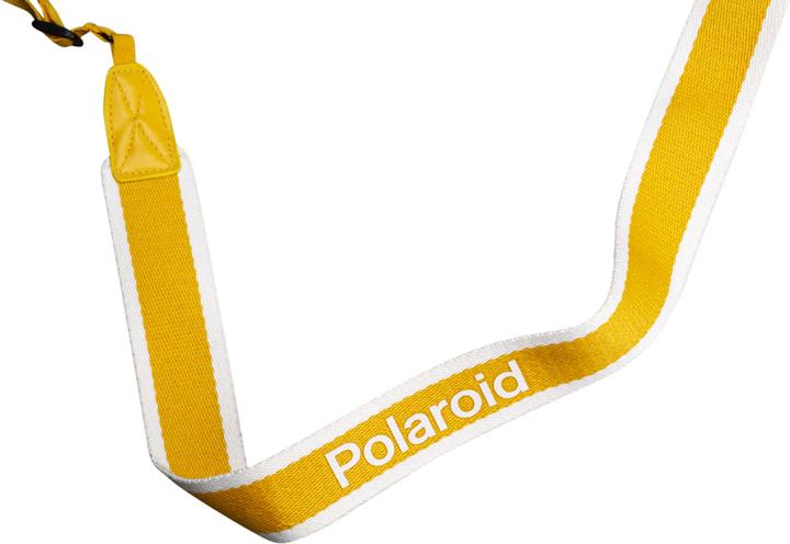 Actual product image Polaroid Camera Strap Flat Yellow Stripe (Now, i-Type, SX-70, OneStep+)