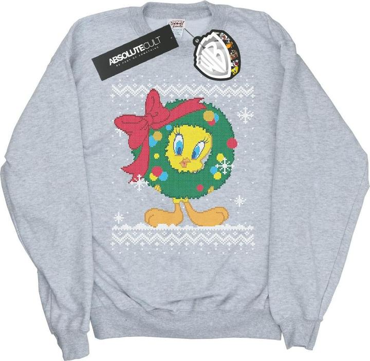 Produktbild Looney Tunes Tweety Pie Christmas Fair Isle Sweatshirt Mädchen (116)