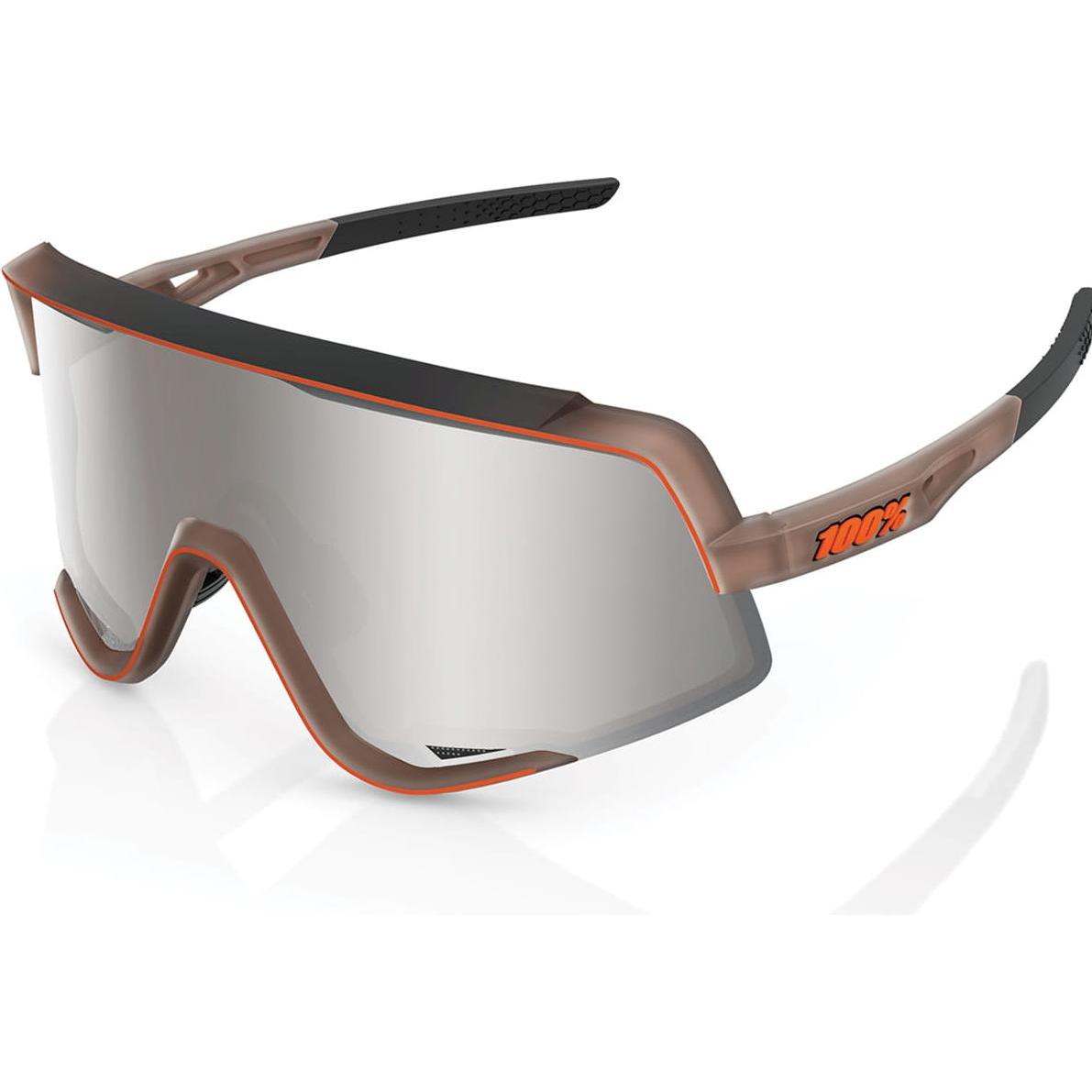 100%, Herren, Sportbrille, Glendale Hiper Multilayer Mirror Lens Sportbrille (Matte Translucent Brown, Braun), Braun