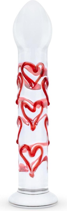 Gildo Glazen dildo met hartjes