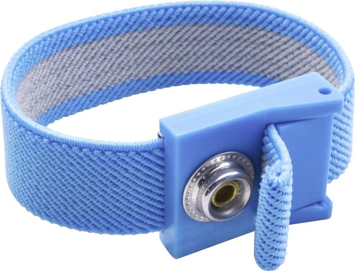 Image du produit Quadrios Bracelet poignet ESD Bleu Bouton-pression 10 mm (Protection statique)