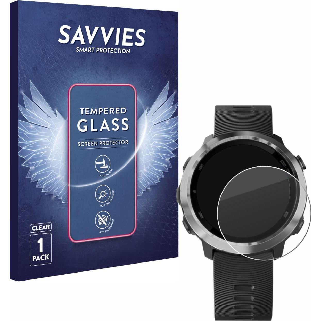 Savvies Panzerglas Hartglas Displayschutz, Smartwatch Schutzfolie, Transparent