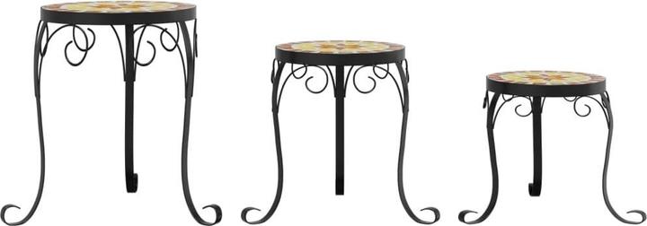 Produktbild vidaXL Pflanzenständer 3 Stk. Terrakottarot und Keramik