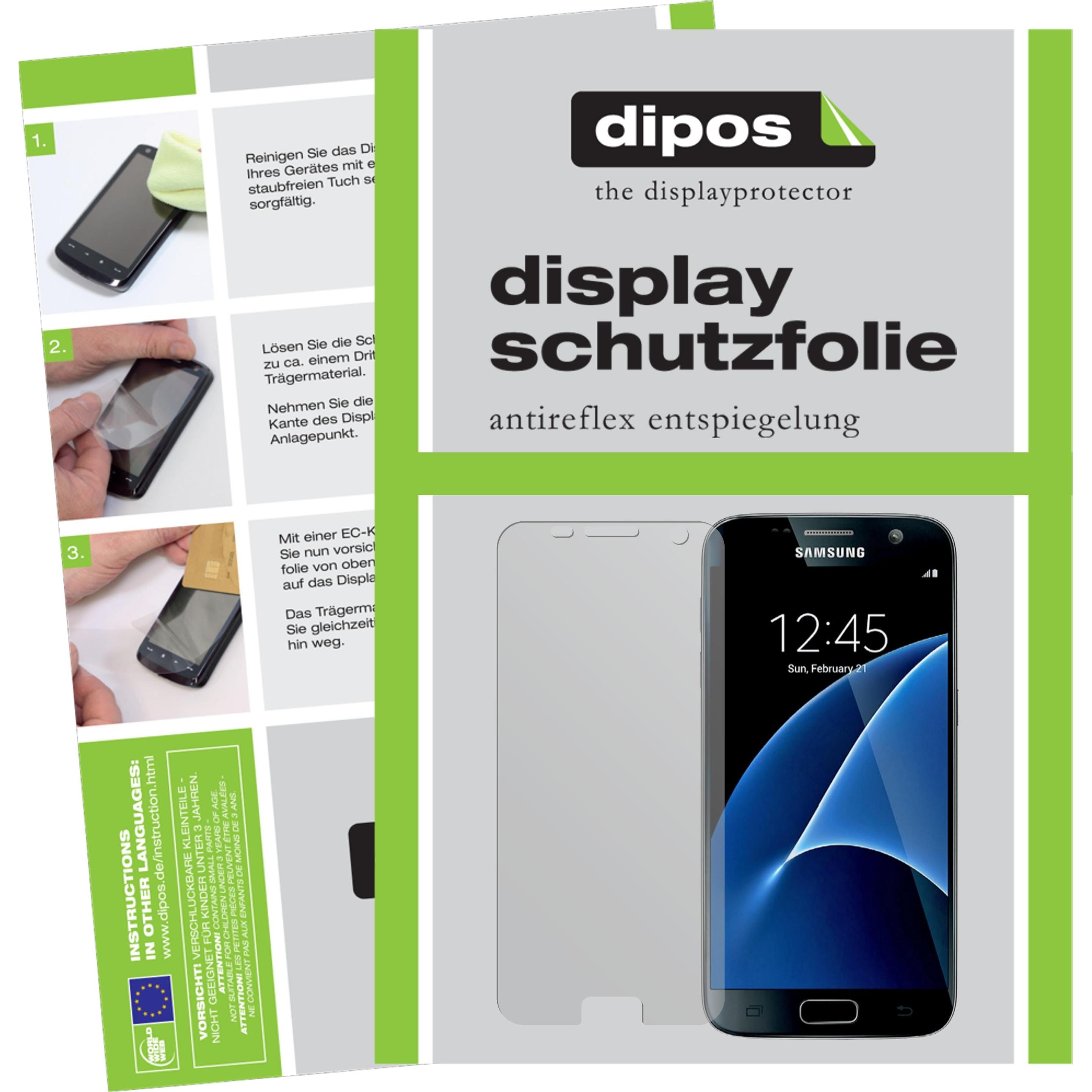 Dipos Displayschutzfolie Antireflex (2 Stück, Samsung Galaxy S21), Smartphone Schutzfolie, Transparent