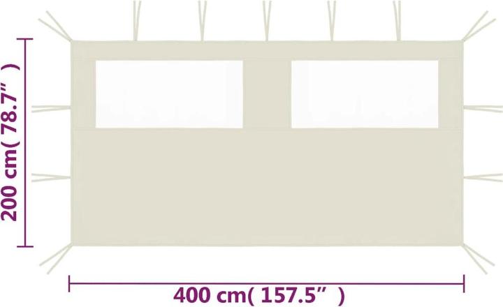 Actual product image vidaXL Pavillon-Seitenwand (400 cm, 400 cm)
