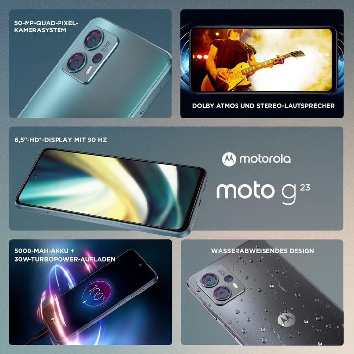 Produktbild Motorola Moto G23 (128 GB, Steel Blue, 6.50", Dual SIM, 4G)