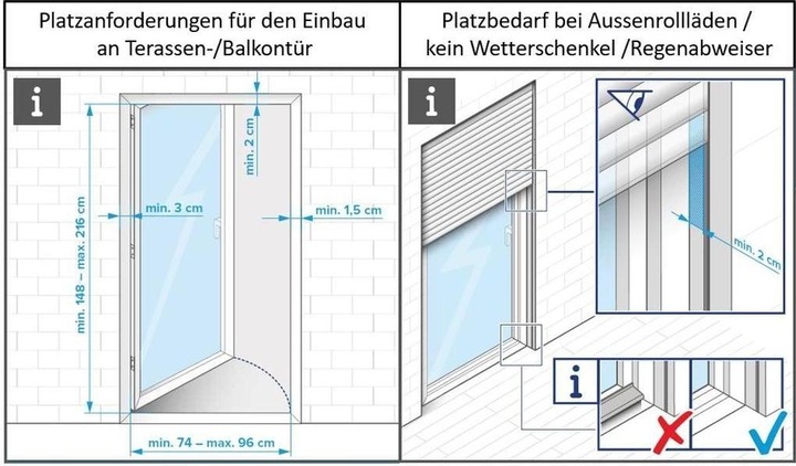 Actual product image tesa FALT Insect screen for doors, size-adjustable aluminium frame, foldable (100 x 220 cm)