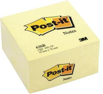 Image du produit 3M Post-It Sticky Note jaune, 450 notes par pastille, 76mm x 76mm (76 x 76 mm)