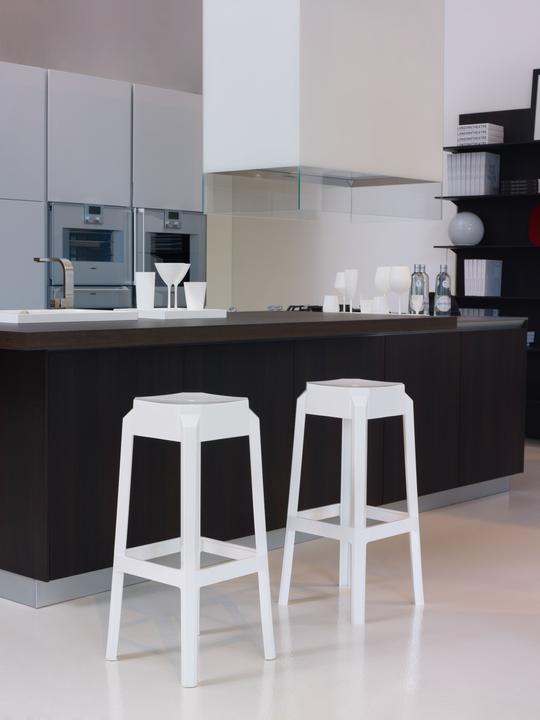 Actual product image CLP Bar stool Fox, white gloss