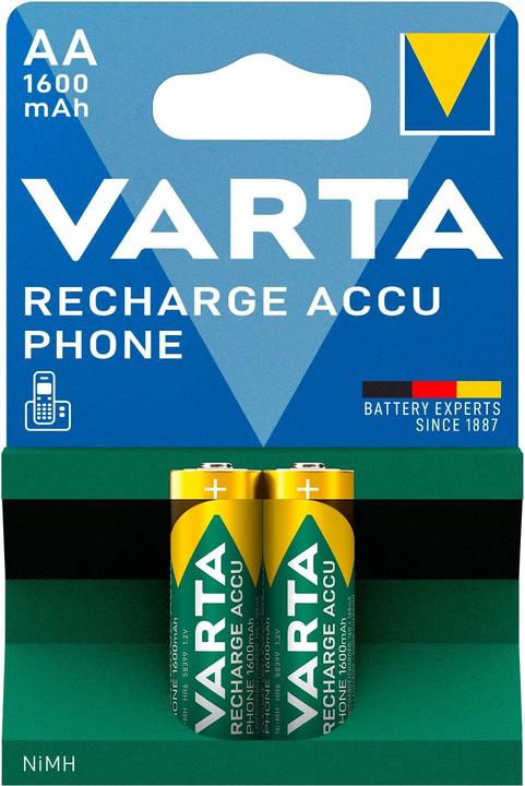 Produktbild Varta Recharge Accu Phone (2 Stk., AA, 1600 mAh)