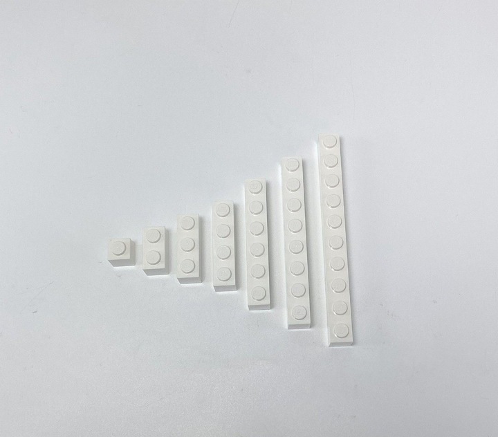 Produktbild LEGO Steine Weiss 1x1, 1x2, 1x3, 1x4 - NEU! Menge 50x (LEGO Classic)