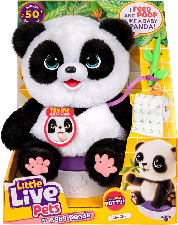 Actual product image Little Mein Baby Panda Live Pets (24 cm)