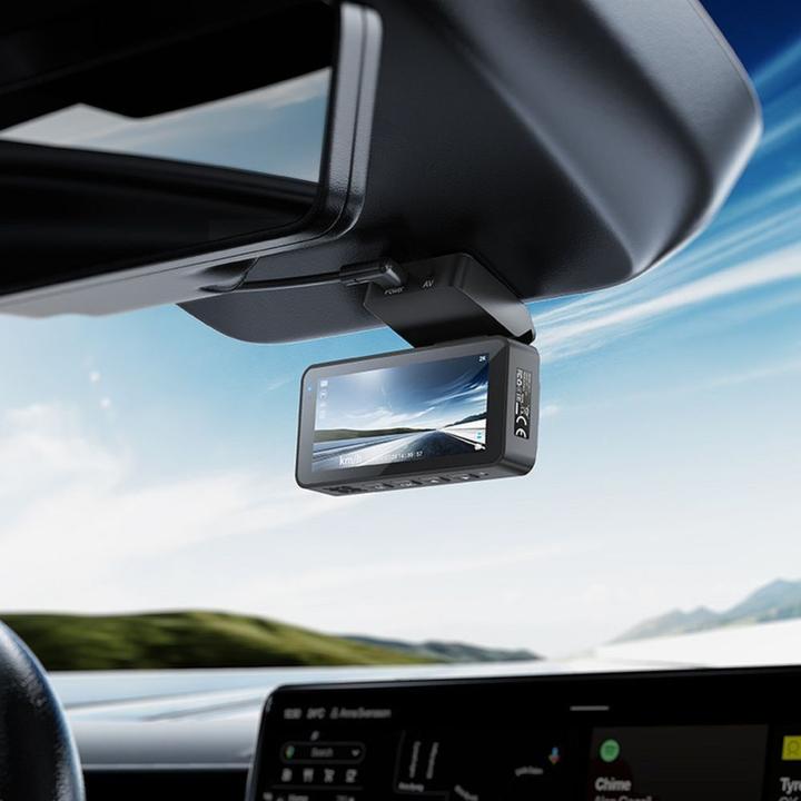 Produktbild Hoco Headphone with microphone car camera with display 3,69" 2K GPS DV11 silvery gray (WLAN, GPS-Empfänger, Eingebautes Display, 2K)
