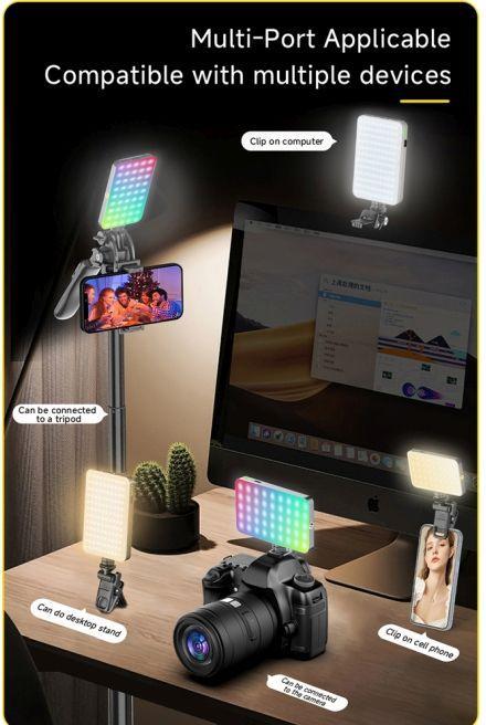 Actual product image Old Shark D10s Portables RGB LED Flash Licht mit 129 LEDs (Video light)