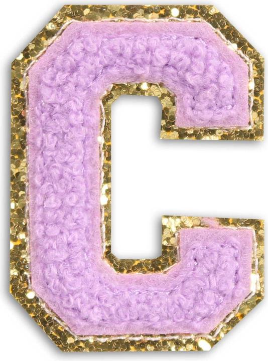 Produktbild PhoneLook Sticker Aufkleber für Handy/Tablet/Computer 3D gestickt Violett Buchstabe C