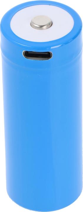 Produktbild AccuCell Rundzelle 26650, Li-ion, 3,7V, 5000mAh, 18,5Wh, mit USB-C Charging Port (1 Stk., 26650, 5000 mAh)