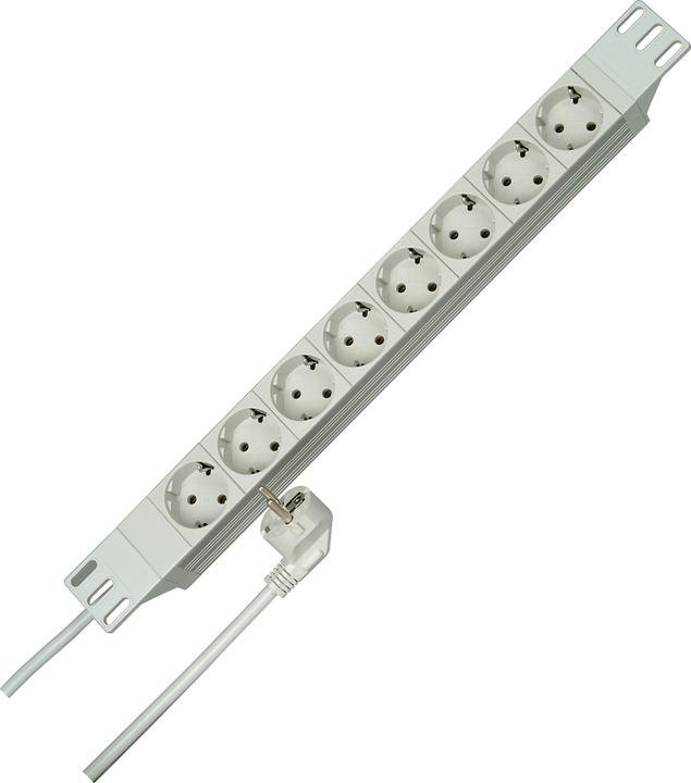 Produktbild Kopp Steckdosenleiste 19" 8-fach o. Schalter (8 x, CEE 7/3, 2 m)