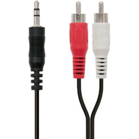 Ewent Cavo audio, stereo da 3,5 mm M - 2 x RCA M, 2,0 m (3 m), Cavo audio