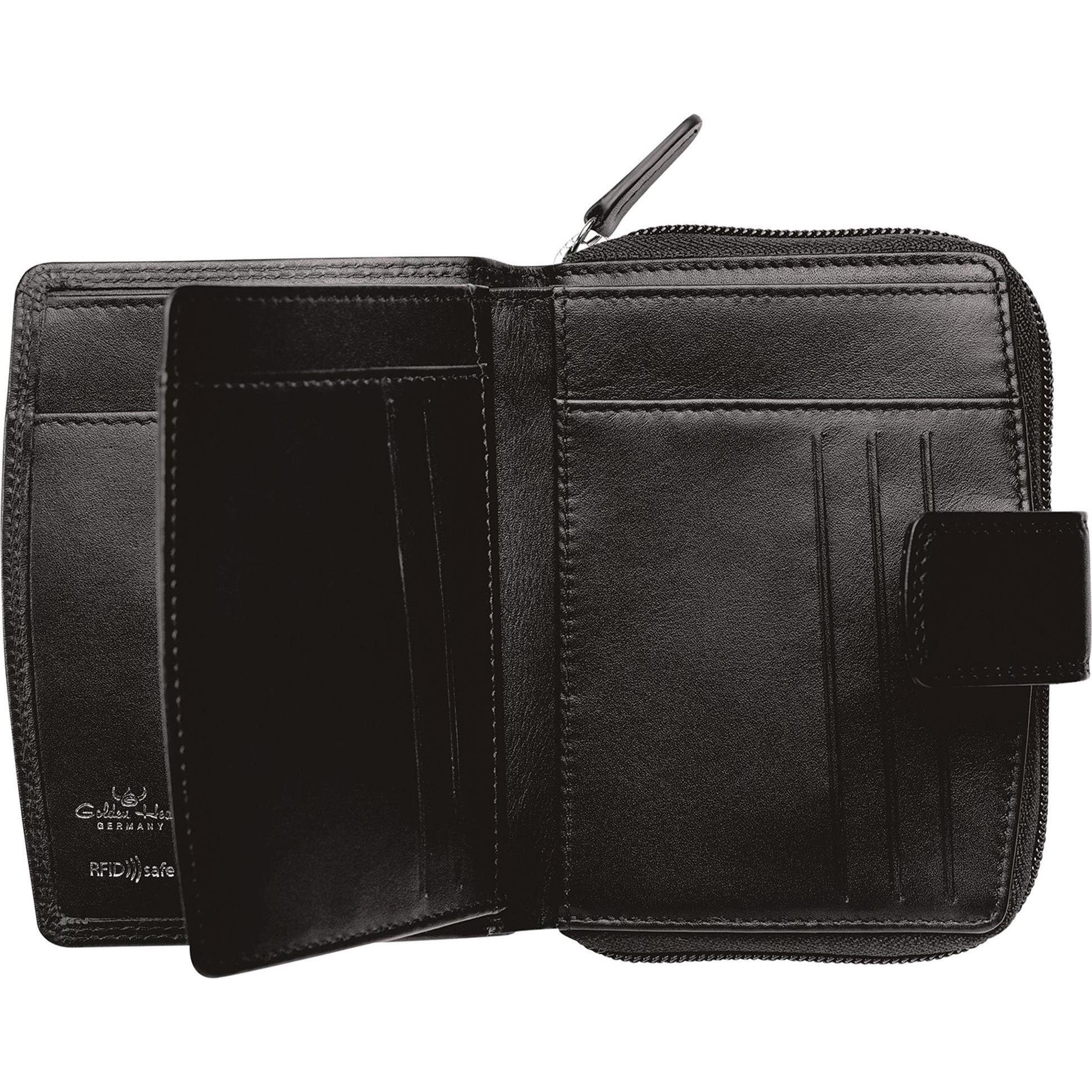 Thumbnail - Golden Head, Damen, Portemonnaie, Geldbörse Polo RFID Protect 1438, Schwarz