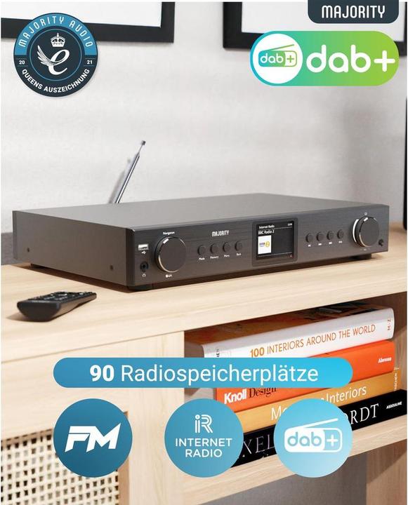 Actual product image Majority Fitzwilliam 2024 Black DAB+ Radio (DAB+, FM, Web radio, Bluetooth, Wi-Fi)