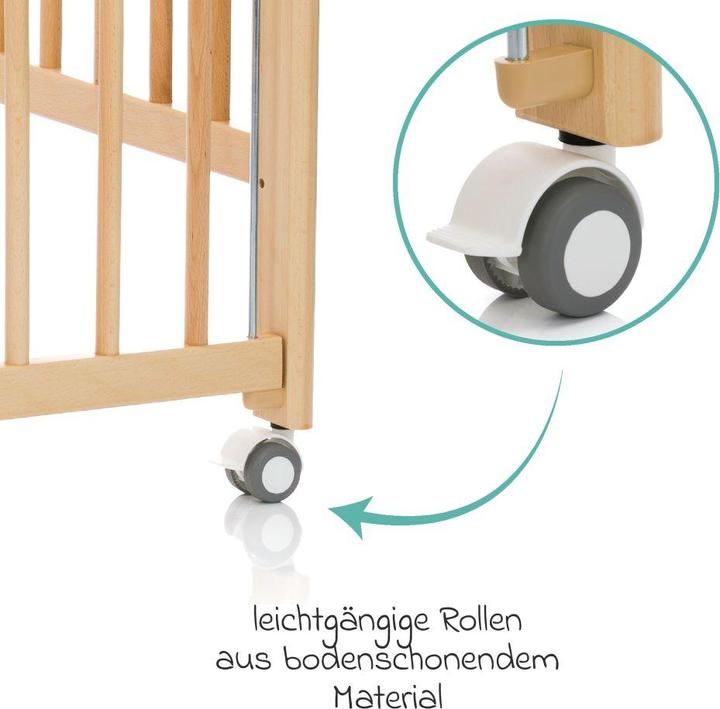 Produktbild Fillikid Beistellgitterbett Nena aus massivem Buchenholz (60 x 120 cm)