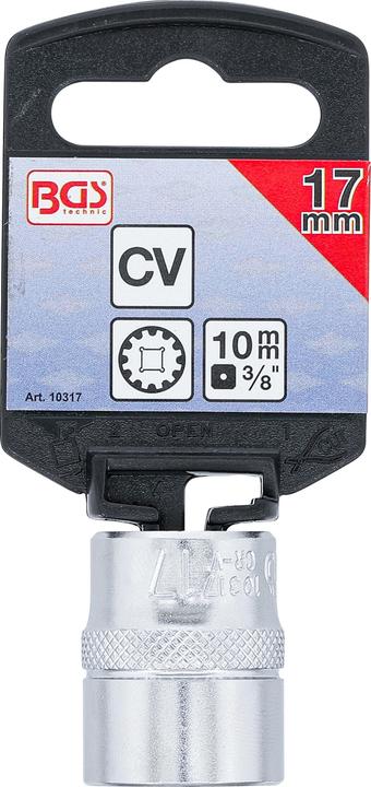 Produktbild BGS Steckschlüssel-Einsatz Gear Lock Antrieb Innenvierkant 10 mm (3/8") SW 17 mm (17 mm)