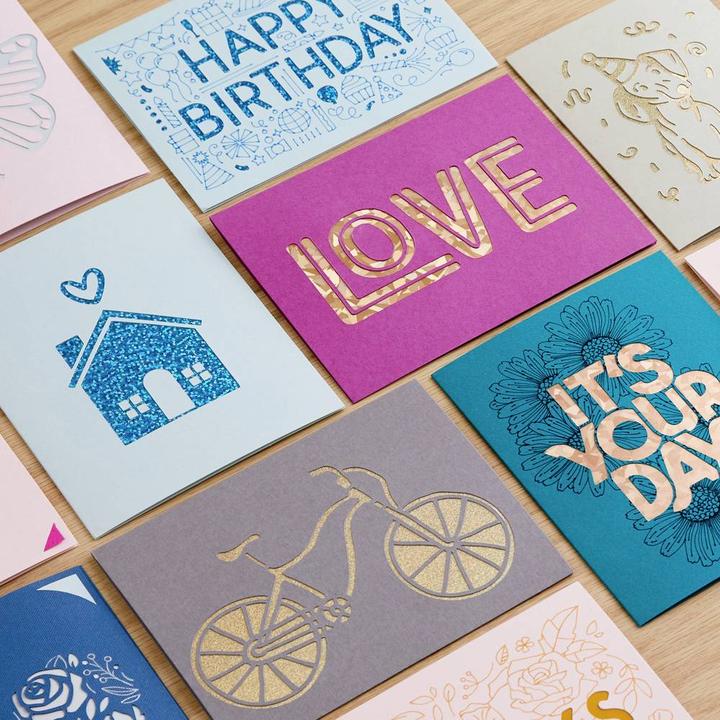 Actual product image Cricut Cut-Away Cards Neutrals S40 12,1cm x 12,1cm 14-pack (P)
