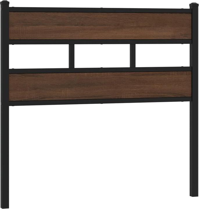 Actual product image vidaXL Headboard Bed headboard Brown oak-look steel Wood-based material