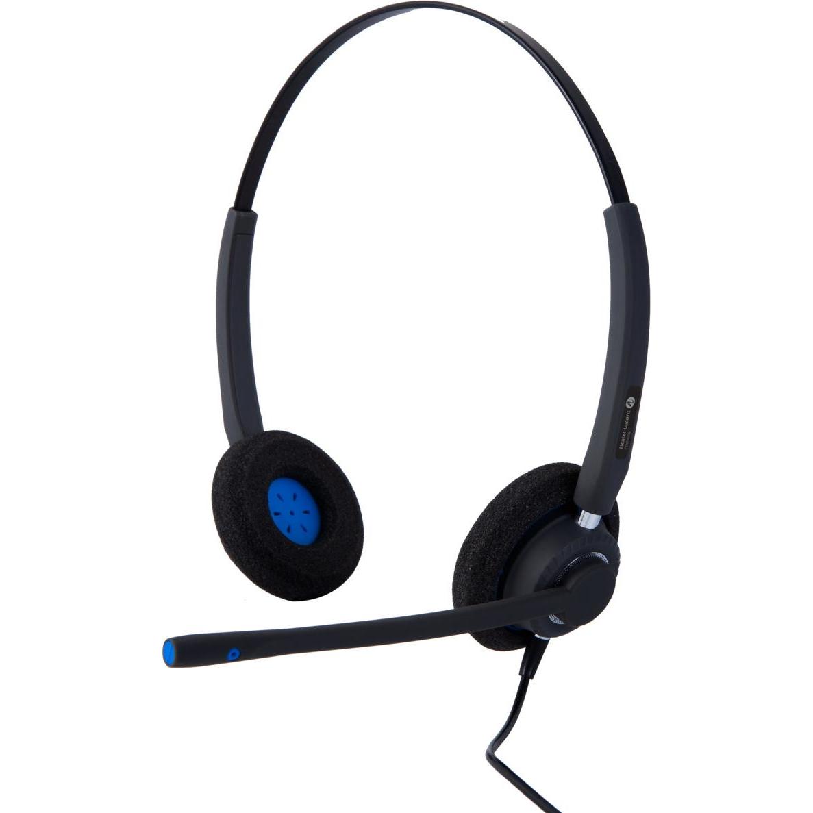 Alcatel -Lucent Aries 20 AH 22 U (Kabelgebunden, USB-A), Office Headset, Blau, Schwarz