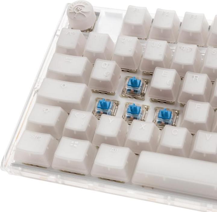 Actual product image Ducky One 3 Aura White Gaming Keyboard, RGB LED - MX-Blue (US, Cable)