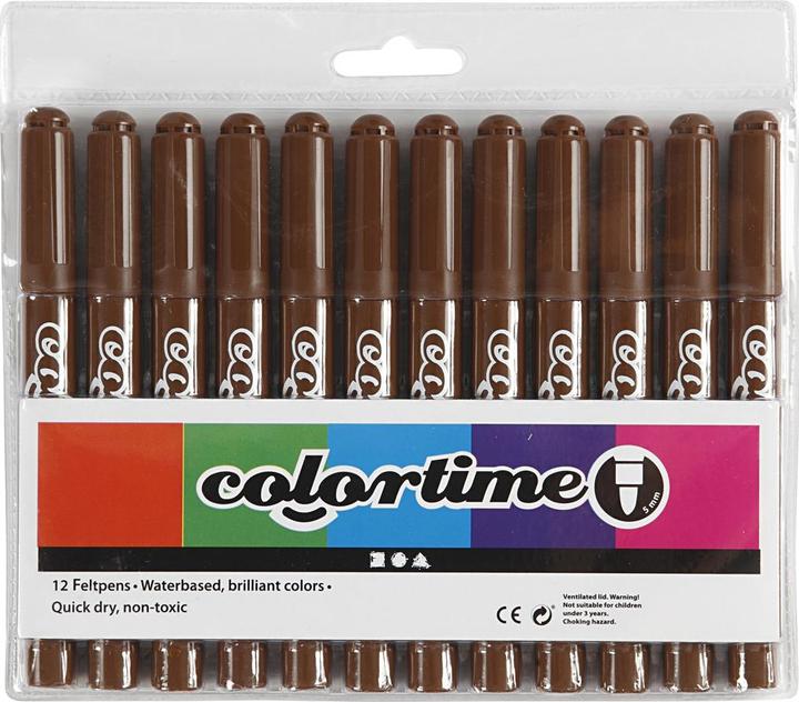 Produktbild Creativ Company Bruine Jumbo Stiften, 12st. (Braun, 5 mm, 12 x)