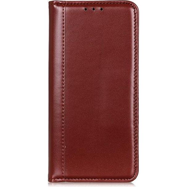 MU Classic Classic V Leder Bookcover Series (OnePlus Nord), Smartphone Hülle, Braun