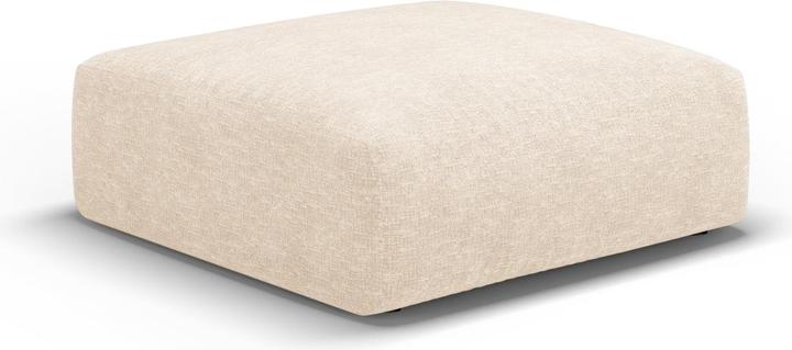 Cosmopolitan Design Pouf, "Matera", 1 Seat, Light Beige, 100x80x36 Made in Europe