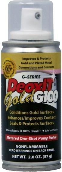 Actual product image Cai Caig DeoxIT Kontaktreiniger G100PS-2 Gold Spray für Metall-Kontakte mit Mikrofasertuch